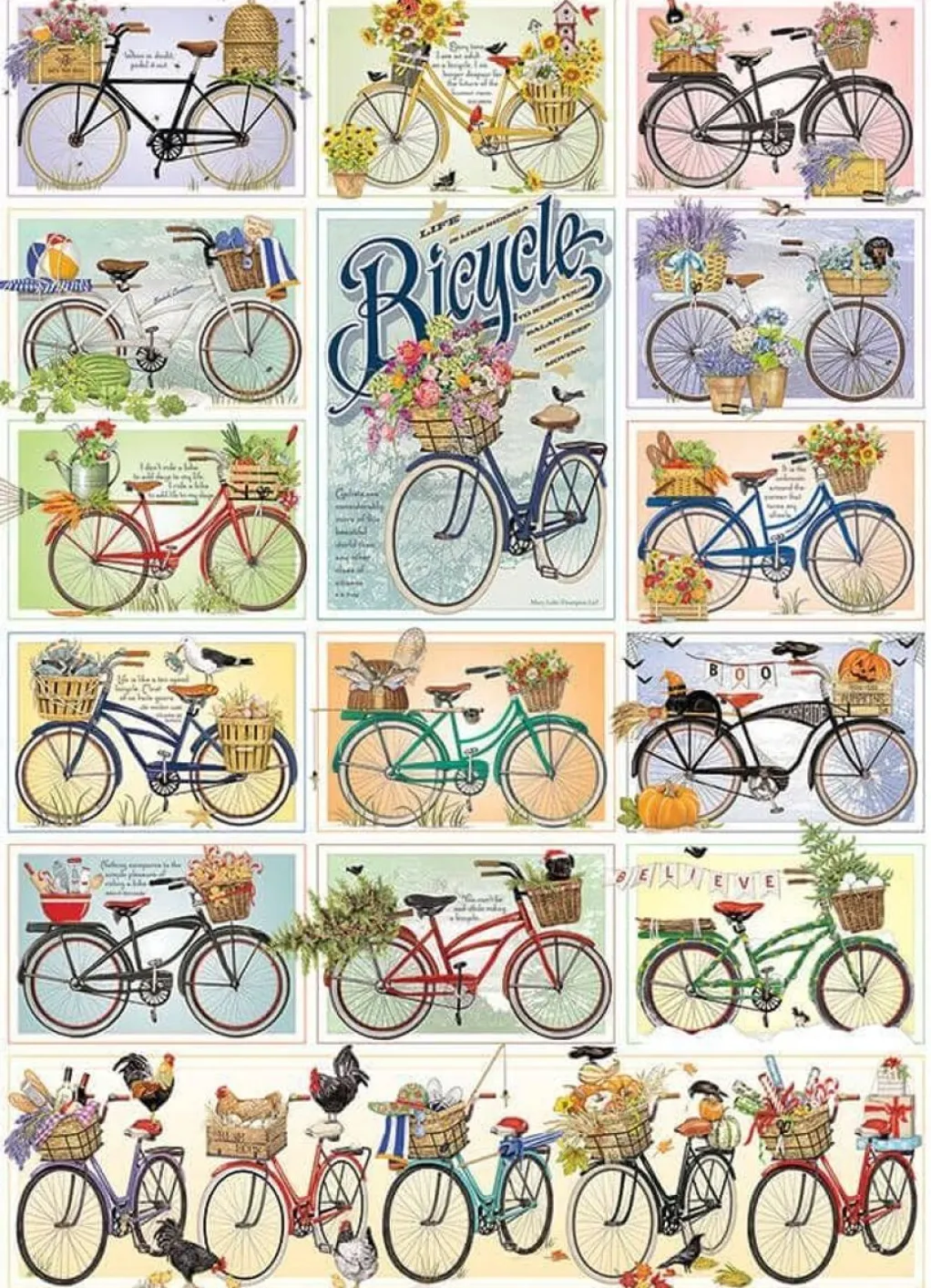 Cobble Hill 1000 Pieces* - Bicycles - 1000 Piece Jigsaw Puzzle