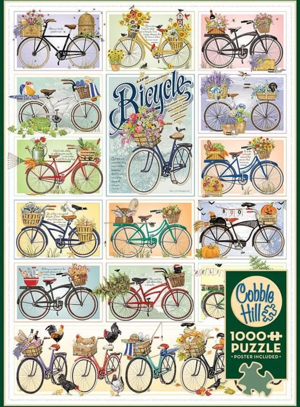 Cobble Hill 1000 Pieces* - Bicycles - 1000 Piece Jigsaw Puzzle