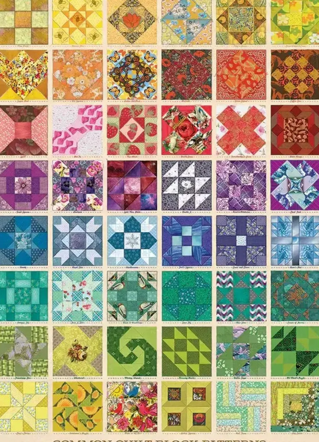 Cobble Hill 1000 Pieces* - Common Quilt Blocks - 1000 Piece Jigsaw Puzzle
