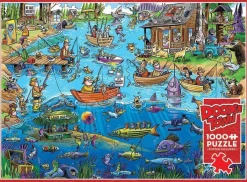 Cobble Hill 1000 Pieces* - Doodletown Gone Fishing - 1000 Piece Jigsaw Puzzle