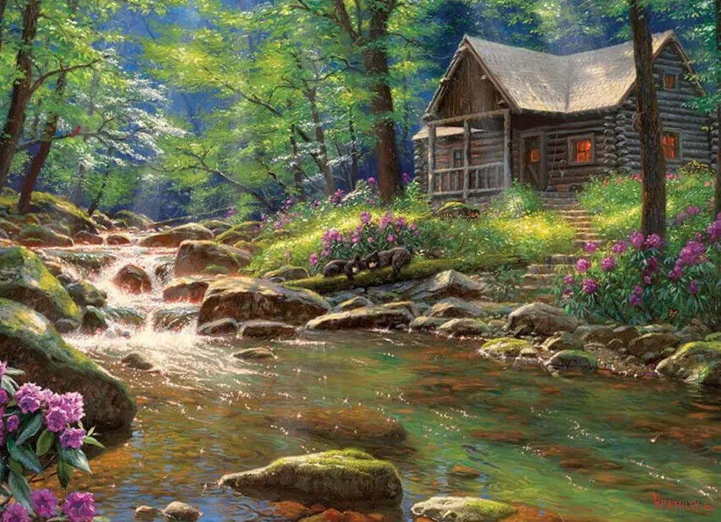 Cobble Hill 1000 Pieces* - Fishing Cabin - 1000 Piece Jigsaw Puzzle
