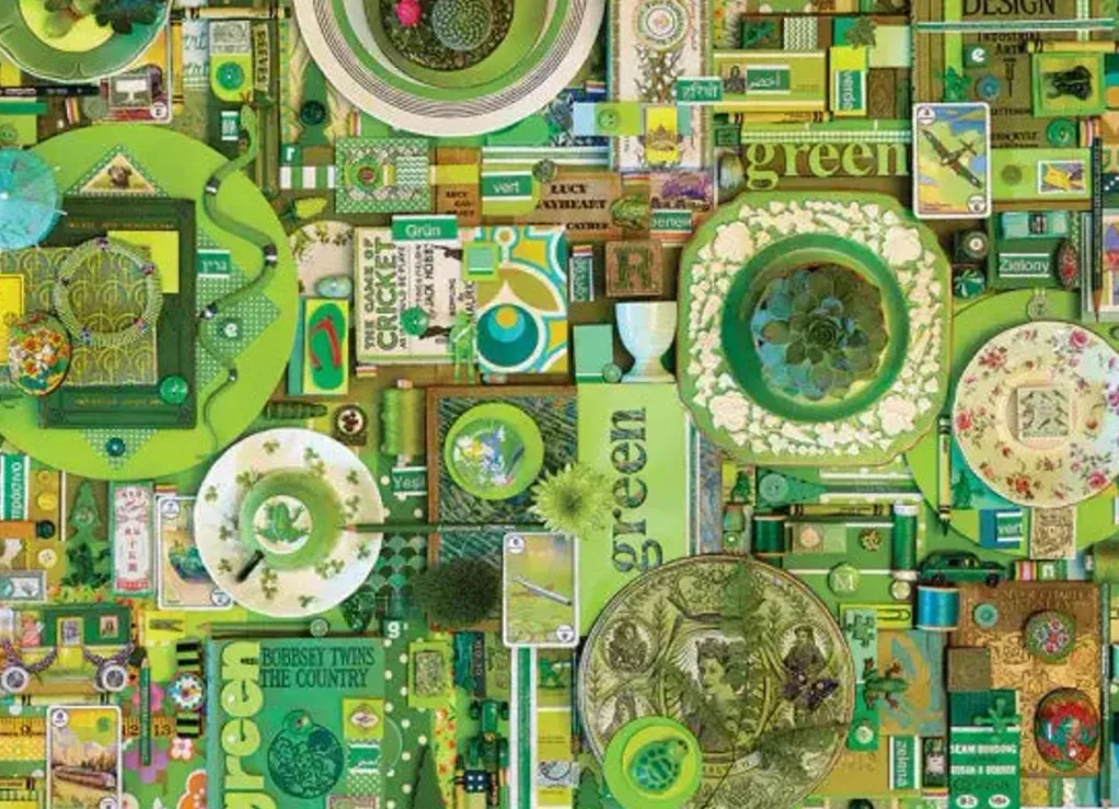 Cobble Hill 1000 Pieces* - Green - Colours Series - 1000 Piece Jigsaw Puzzle