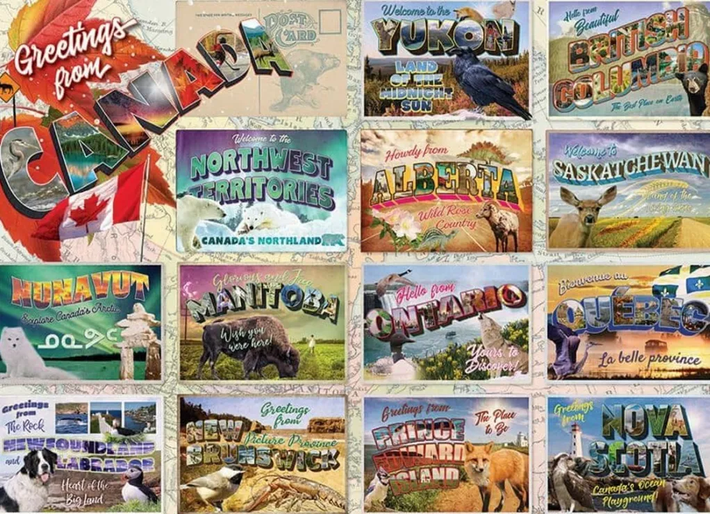 Cobble Hill 1000 Pieces* - Greetings From Canada - 1000 Piece Jigsaw Puzzle