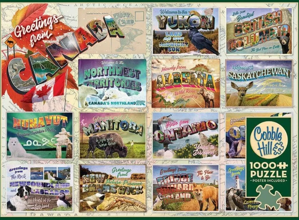 Cobble Hill 1000 Pieces* - Greetings From Canada - 1000 Piece Jigsaw Puzzle