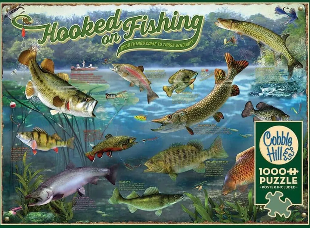 Cobble Hill 1000 Pieces* - Hooked On Fishing - 1000 Piece Jigsaw Puzzle