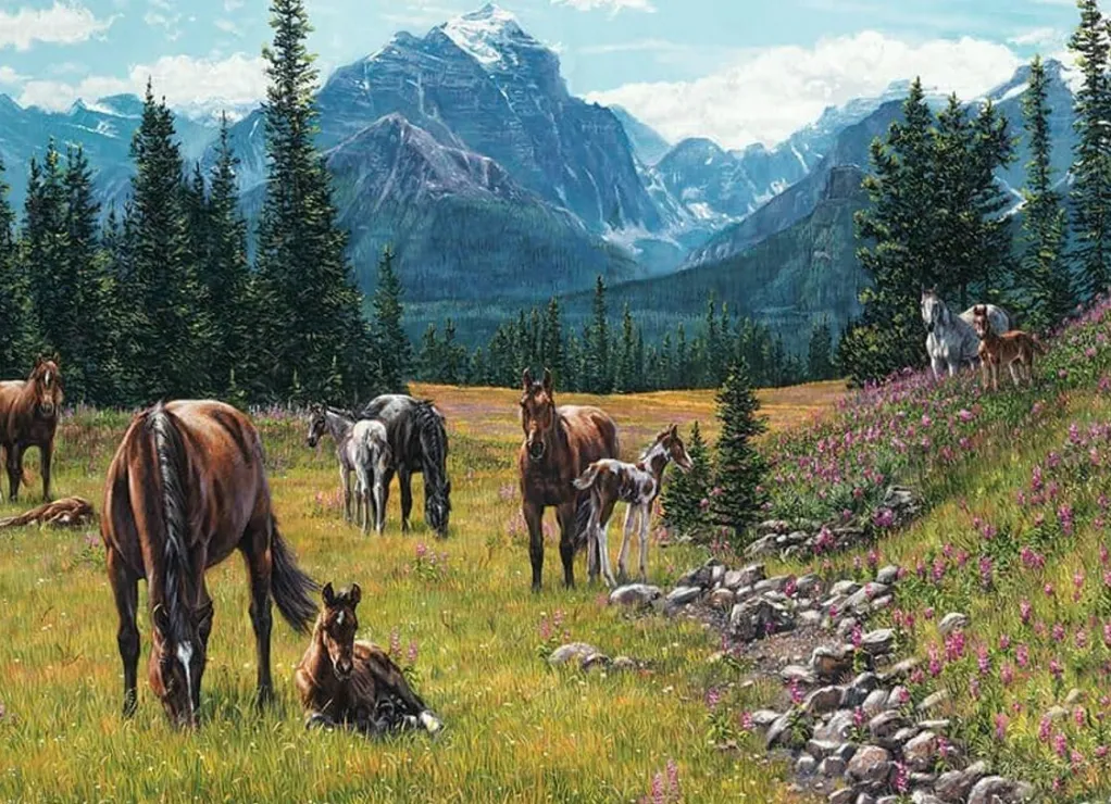 Cobble Hill 1000 Pieces* - Horse Meadow - 1000 Piece Jigsaw Puzzle