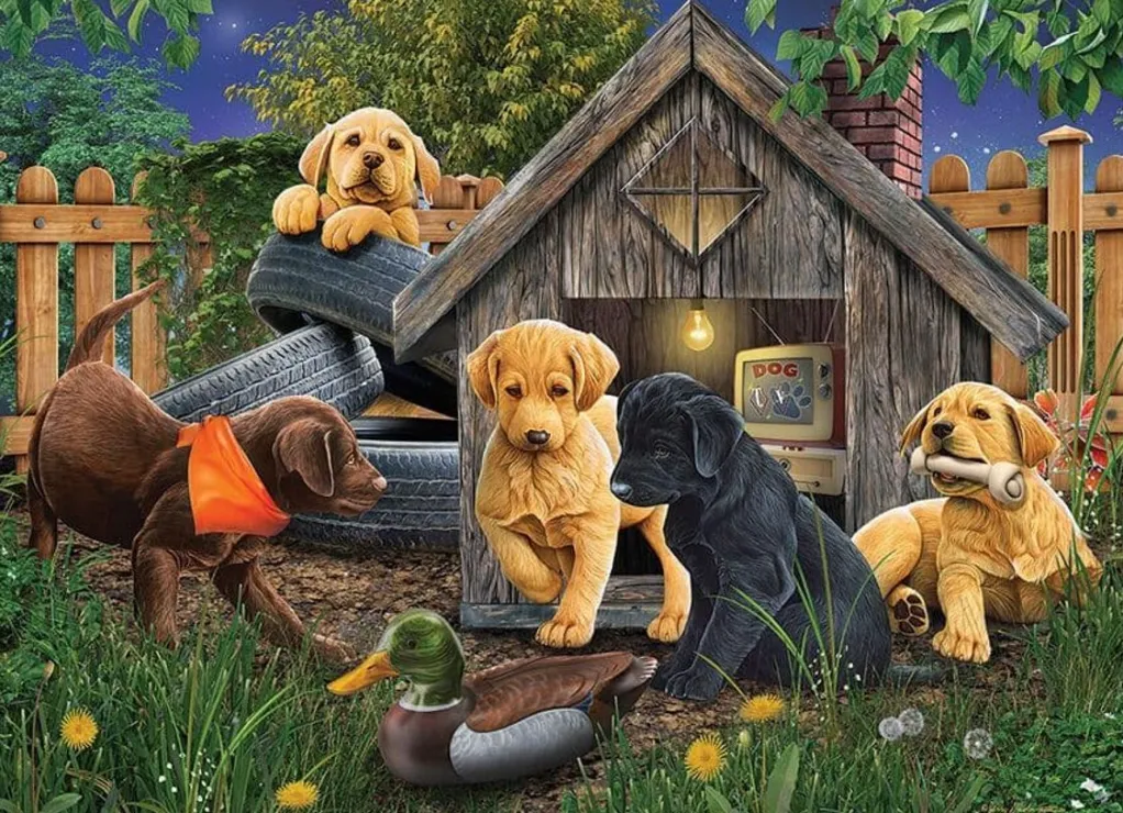 Cobble Hill 1000 Pieces* - In The Doghouse - 1000 Piece Jigsaw Puzzle