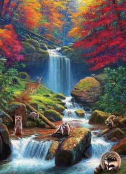 Cobble Hill 1000 Pieces* - Mystic Falls In Autumn - 1000 Piece Jigsaw Puzzle