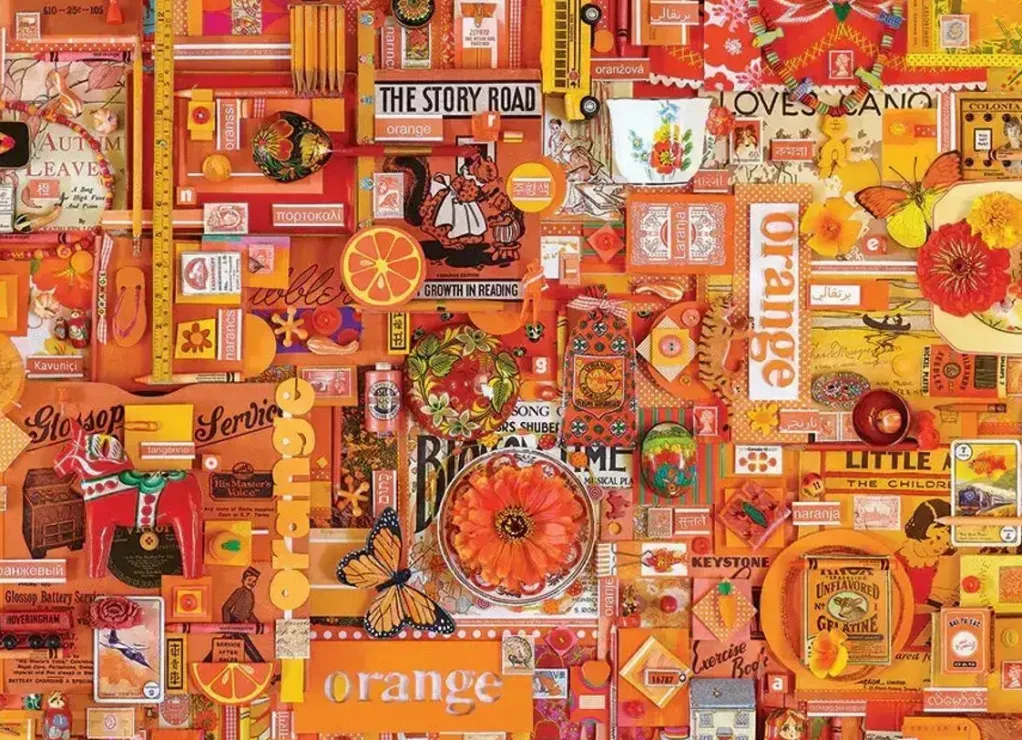 Cobble Hill 1000 Pieces* - Orange - Colours Series - 1000 Piece Jigsaw Puzzle