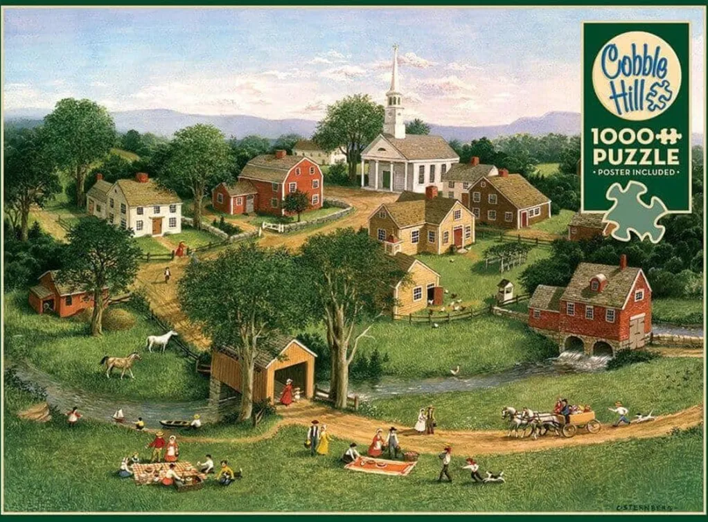 Cobble Hill 1000 Pieces* - Picnic By The Bridge - 1000 Piece Jigsaw Puzzle