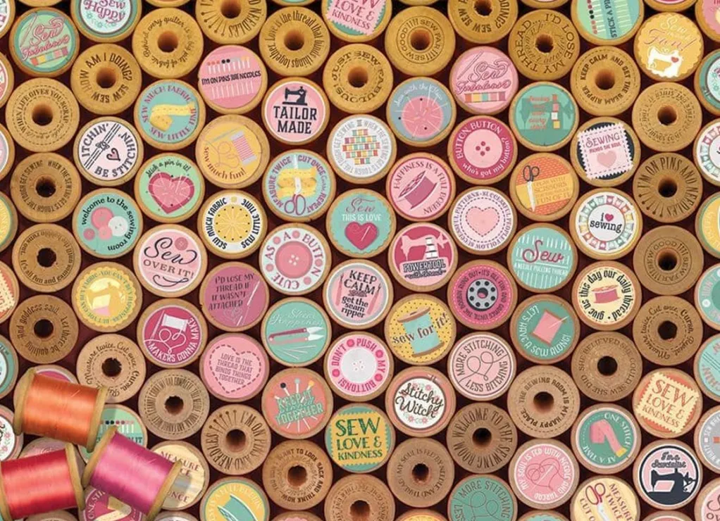 Cobble Hill 1000 Pieces* - Sew Happy! - 1000 Piece Jigsaw Puzzle