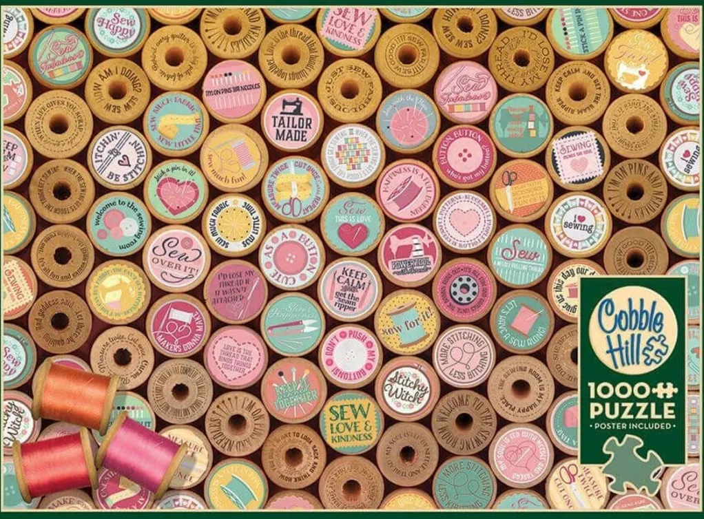 Cobble Hill 1000 Pieces* - Sew Happy! - 1000 Piece Jigsaw Puzzle
