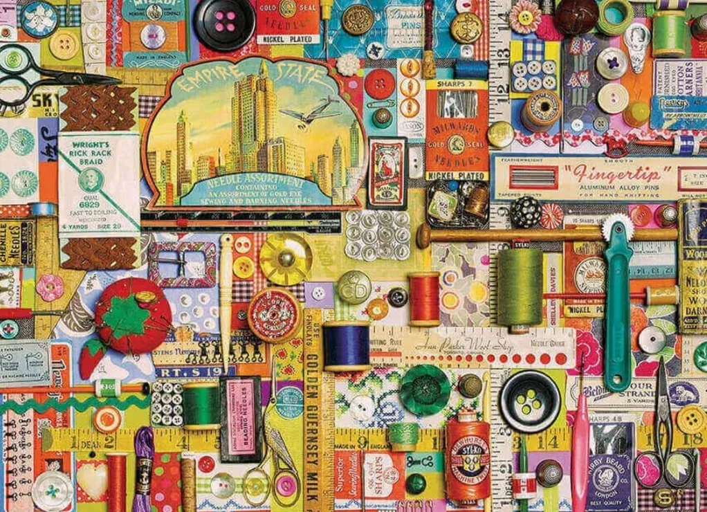 Cobble Hill 1000 Pieces* - Sewing Notions - 1000 Piece Jigsaw Puzzle