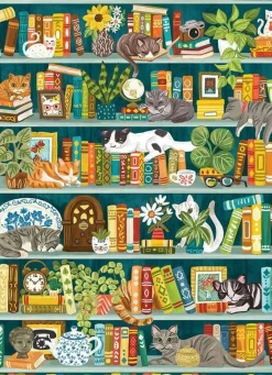 Cobble Hill 1000 Pieces* - The Purrfect Bookshelf - 1000 Piece Jigsaw Puzzle
