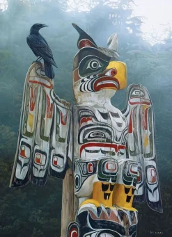 Cobble Hill 1000 Pieces* - Totem Pole In The Mist - 1000 Piece Jigsaw Puzzle