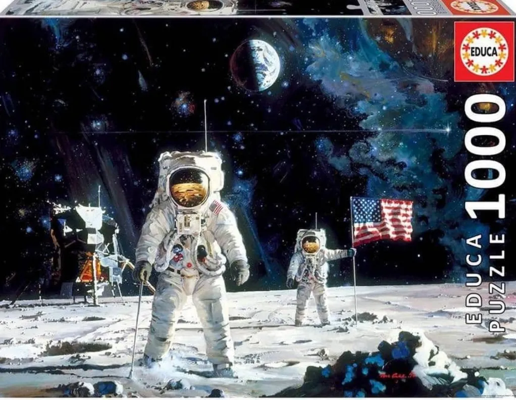 Educa 1000 Pieces* - First Men On The Moon - 1000 Piece Jigsaw Puzzle