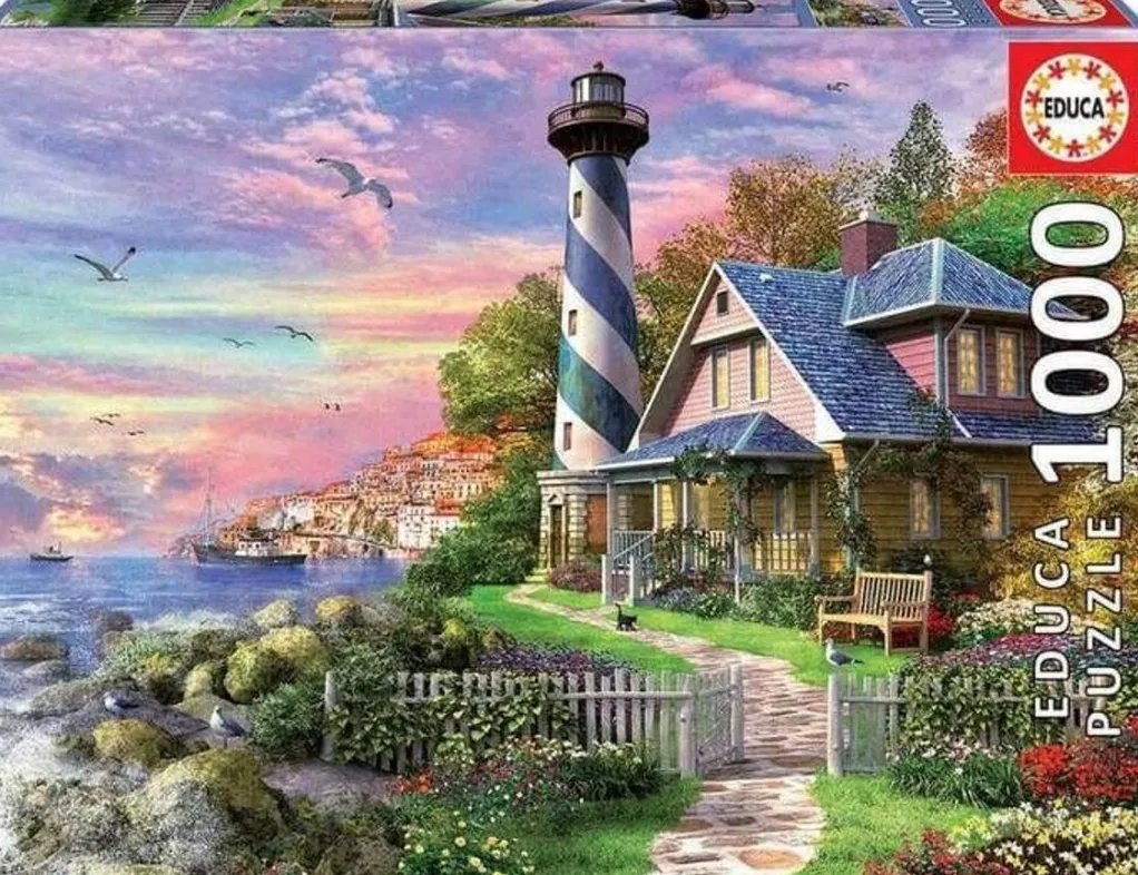 Educa 1000 Pieces* - Lighthouse At Rock Bay - 1000 Piece Jigsaw Puzzle