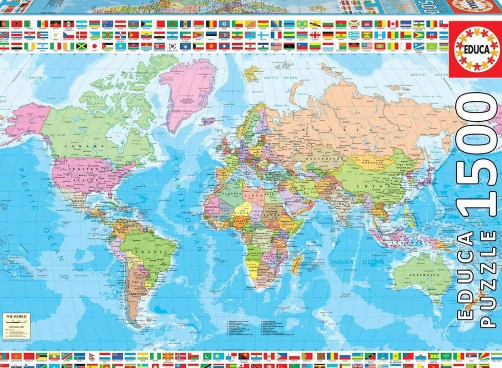 Educa 1500 Pieces* - Map Of The World - 1500 Piece Jigsaw Puzzle