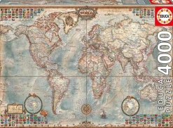 Educa 3000 Pieces & Above* - Political World Map- 4000 Piece Jigsaw Puzzle