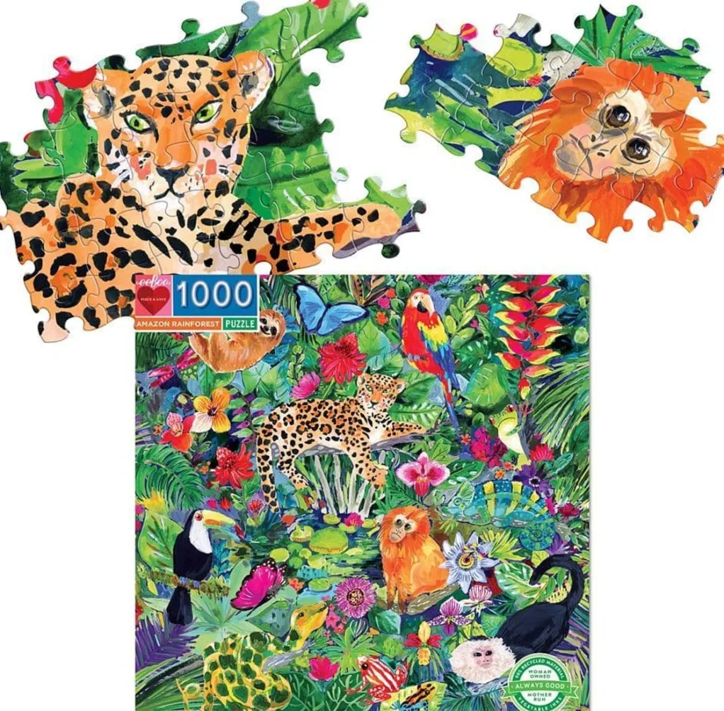 Eeboo 1000 Pieces* - Amazon Rainforest - 1000 Piece Jigsaw Puzzles