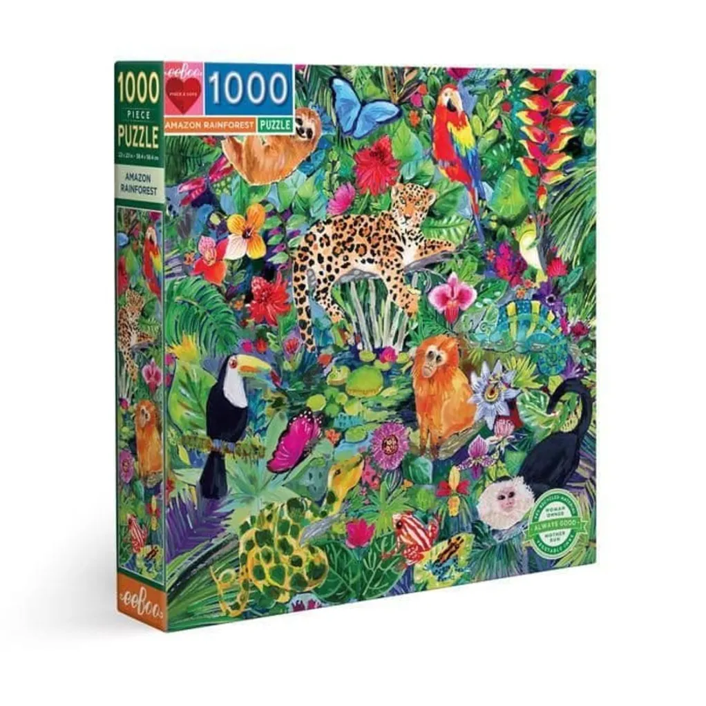 Eeboo 1000 Pieces* - Amazon Rainforest - 1000 Piece Jigsaw Puzzles
