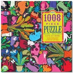 Eeboo 1000 Pieces* - Cats At Work - 1000 Piece Jigsaw Puzzles