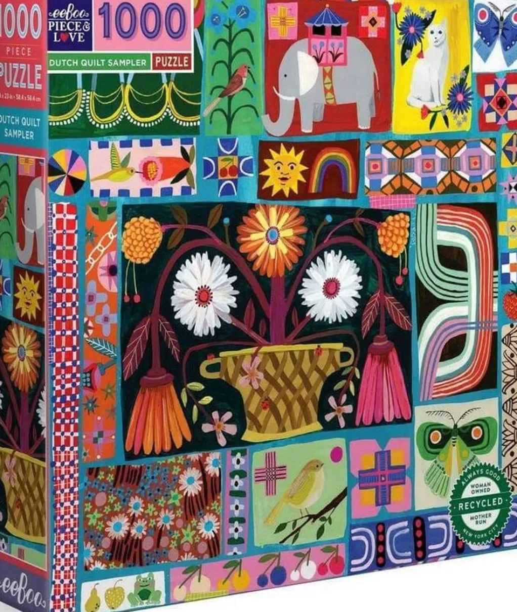 Eeboo 1000 Pieces* - Dutch Quilt Sampler - 1000 Piece Jigsaw Puzzle