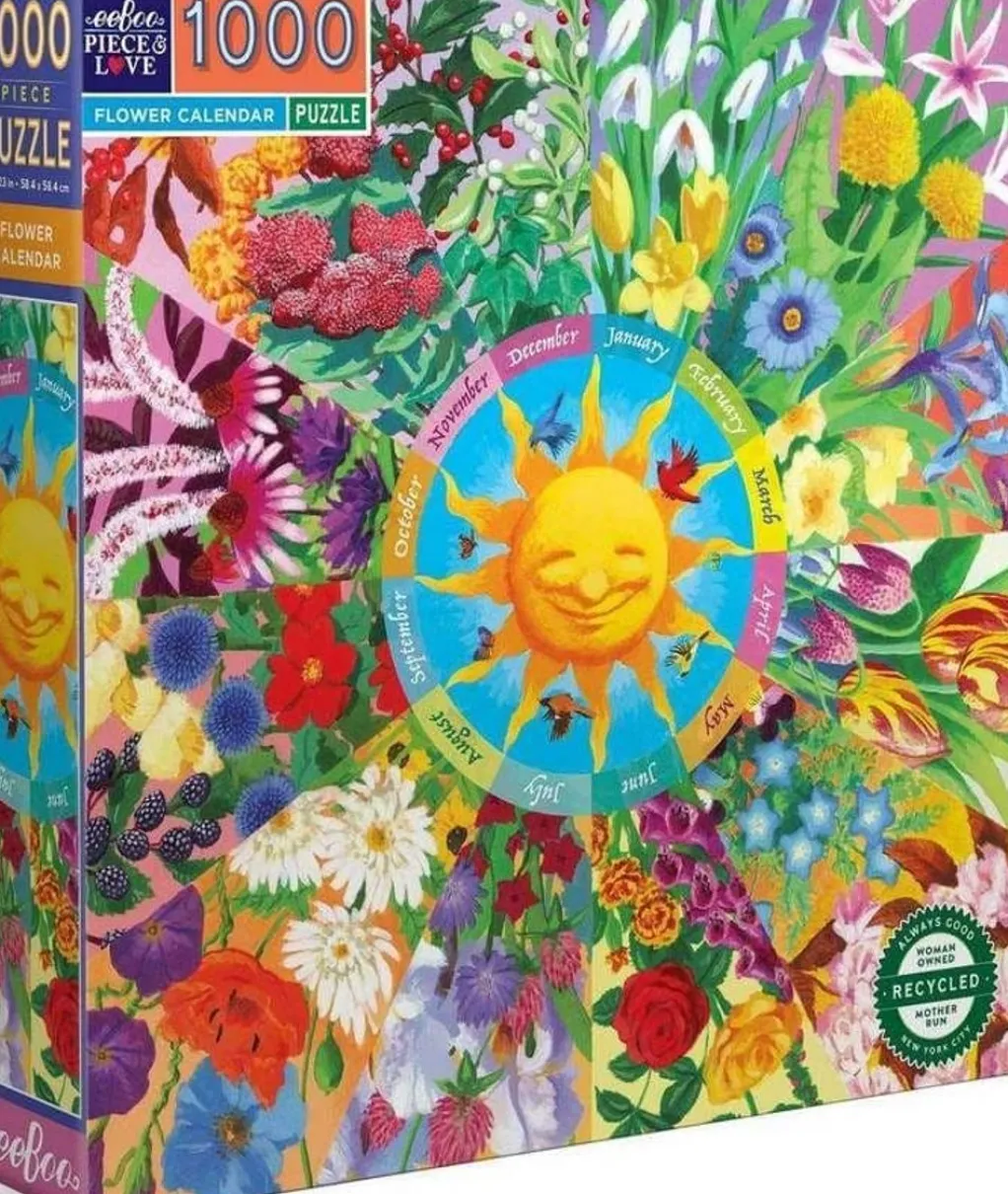 Eeboo 1000 Pieces* - Flower Calendar - 1000 Piece Jigsaw Puzzle