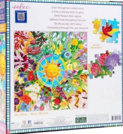 Eeboo 1000 Pieces* - Flower Calendar - 1000 Piece Jigsaw Puzzle