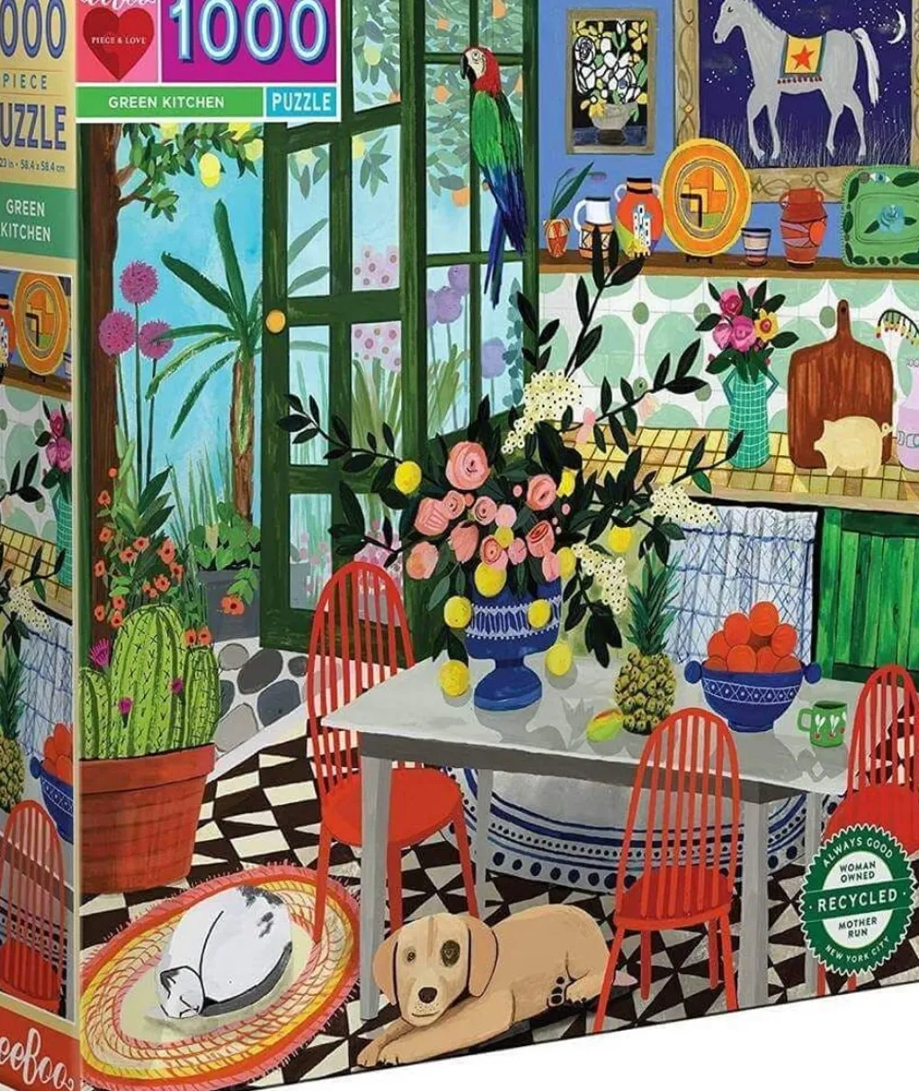 Eeboo 1000 Pieces* - Green Kitchen - 1000 Piece Jigsaw Puzzles