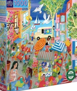 Eeboo 1000 Pieces* - Marketplace In France - 1000 Piece Jigsaw Puzzle