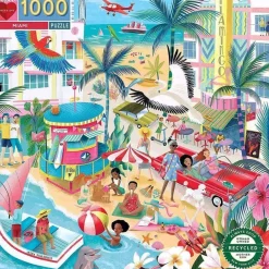 Eeboo 1000 Pieces* - Miami - 1000 Piece Jigsaw Puzzles
