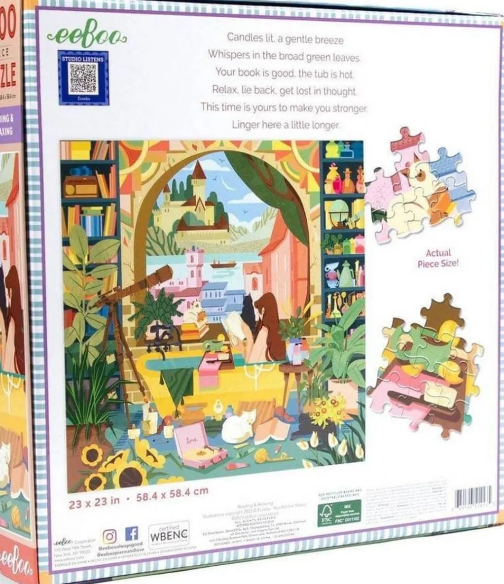 Eeboo 1000 Pieces* - Reading & Relaxing - 1000 Piece Jigsaw Puzzle