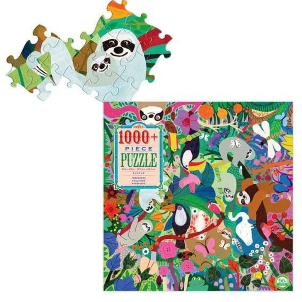 Eeboo 1000 Pieces* - Sloths - 1000 Piece Jigsaw Puzzle