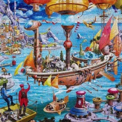 Eeboo 1000 Pieces* - Steampunk Airship - 1000 Piece Jigsaw Puzzles