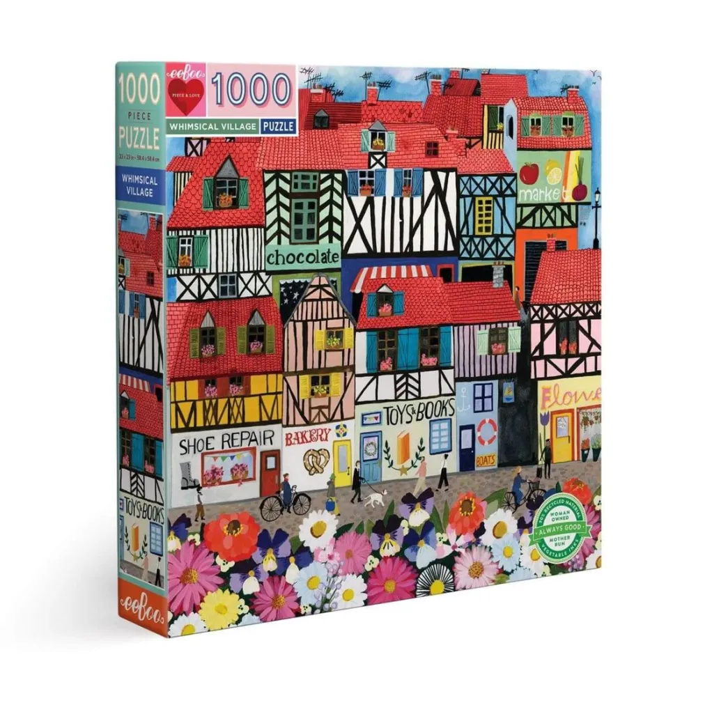 Eeboo 1000 Pieces* - Whimsical Village - 1000 Piece Jigsaw Puzzles