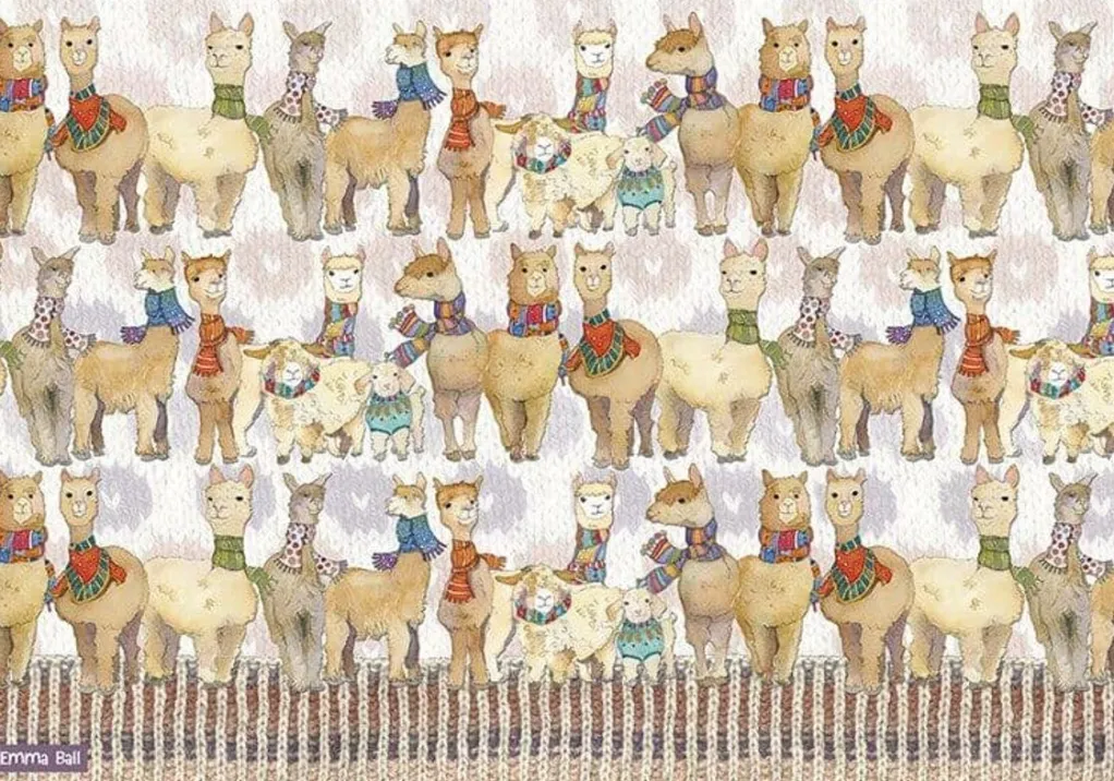 Great British Jigsaws 1000 Pieces*Emma Ball - Alpaca - 1000 Piece Jigsaw Puzzle