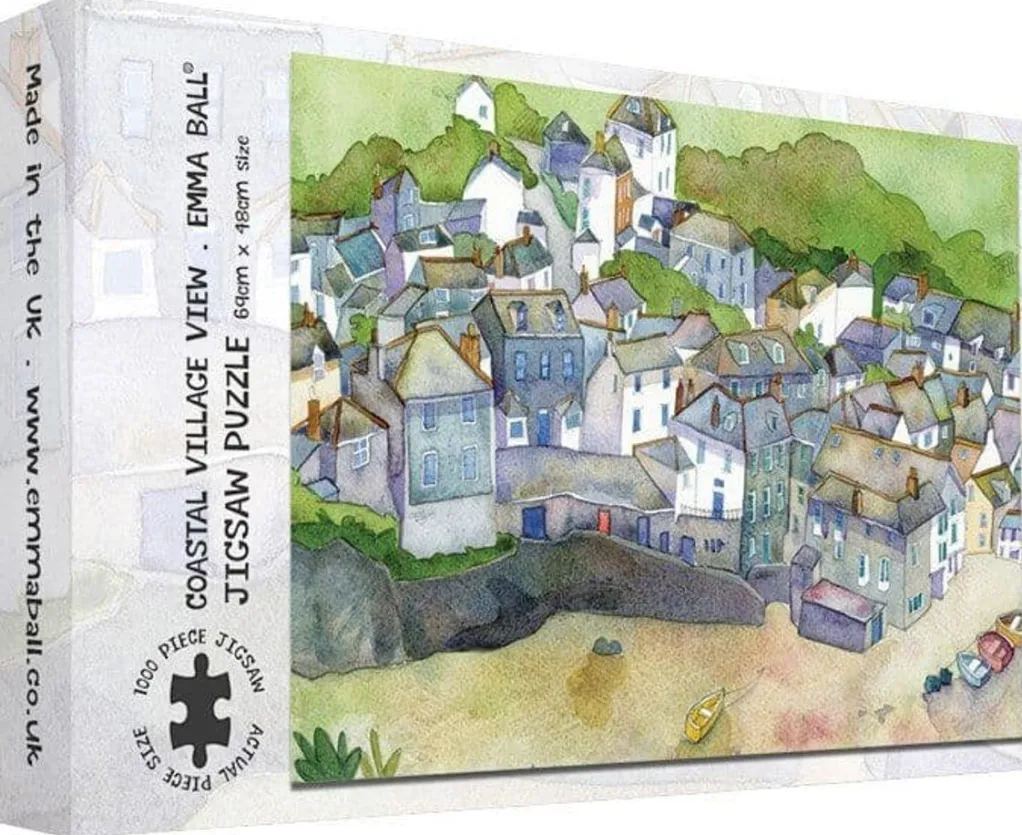 Great British Jigsaws 1000 Pieces*Emma Ball - Coastal Village View - 1000 Piece Jigsaw Puzzle