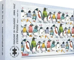 Great British Jigsaws 1000 Pieces*Emma Ball - Penguins In Pullovers - 1000 Piece Jigsaw Puzzle