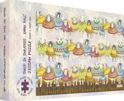 Great British Jigsaws 1000 Pieces*Emma Ball - Sheep In Sweaters - 1000 Piece Jigsaw Puzzle