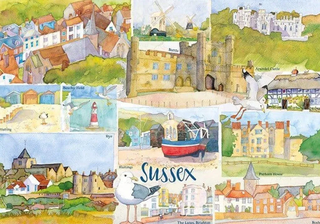 Great British Jigsaws 1000 Pieces*Emma Ball - Sussex - 1000 Piece Jigsaw Puzzle