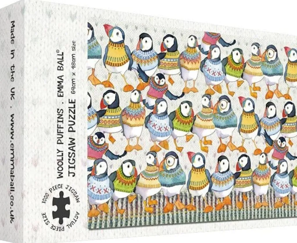 Great British Jigsaws 1000 Pieces*Emma Ball - Woolly Puffins - 1000 Piece Jigsaw Puzzle