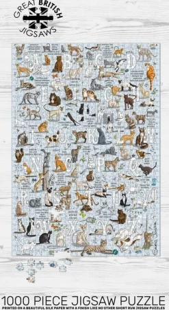 Great British Jigsaws 1000 Pieces*Emma Joustra - A To Z Cats - 1000 Piece Jigsaw Puzzle