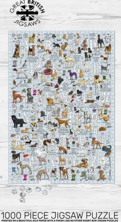 Great British Jigsaws 1000 Pieces*Emma Joustra - A To Z Dogs - 1000 Piece Jigsaw Puzzle