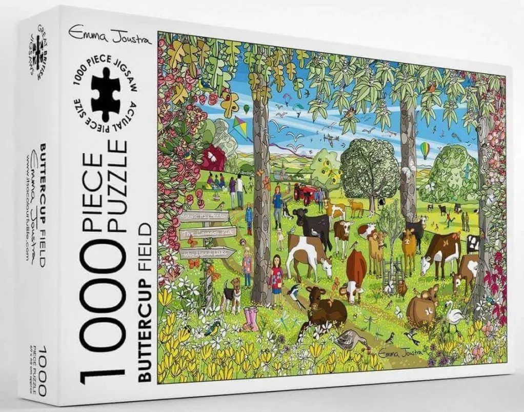 Great British Jigsaws 1000 Pieces*Emma Joustra - Buttercup Field - 1000 Piece Jigsaw Puzzle