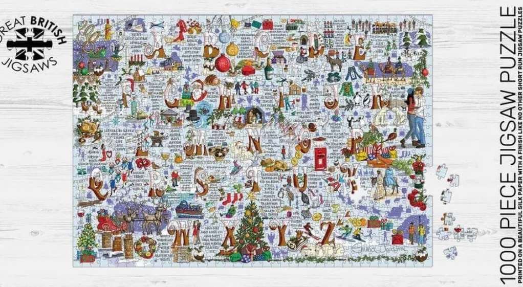 Great British Jigsaws 1000 Pieces*Emma Joustra - Christmas A-Z - 1000 Piece Jigsaw Puzzle