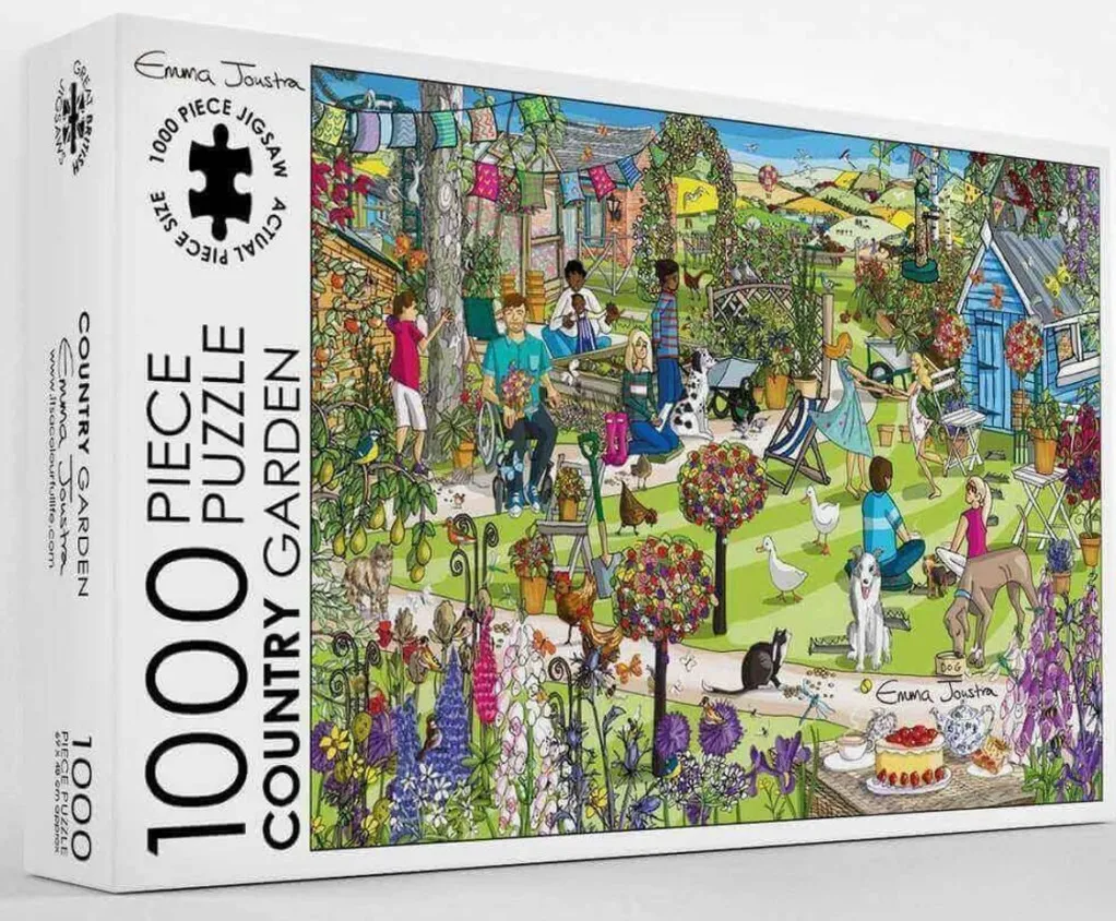 Great British Jigsaws 1000 Pieces*Emma Joustra - Country Garden - 1000 Piece Jigsaw Puzzle