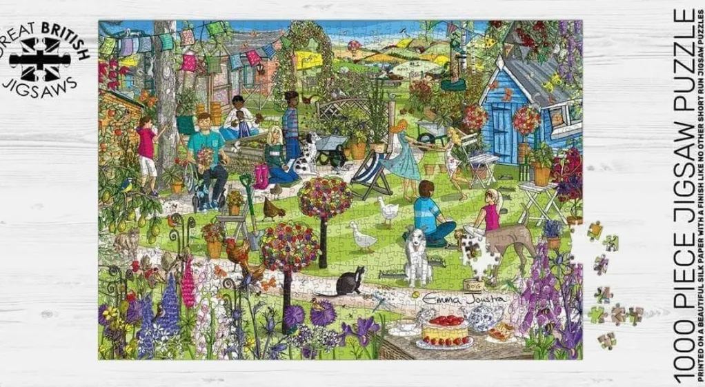 Great British Jigsaws 1000 Pieces*Emma Joustra - Country Garden - 1000 Piece Jigsaw Puzzle