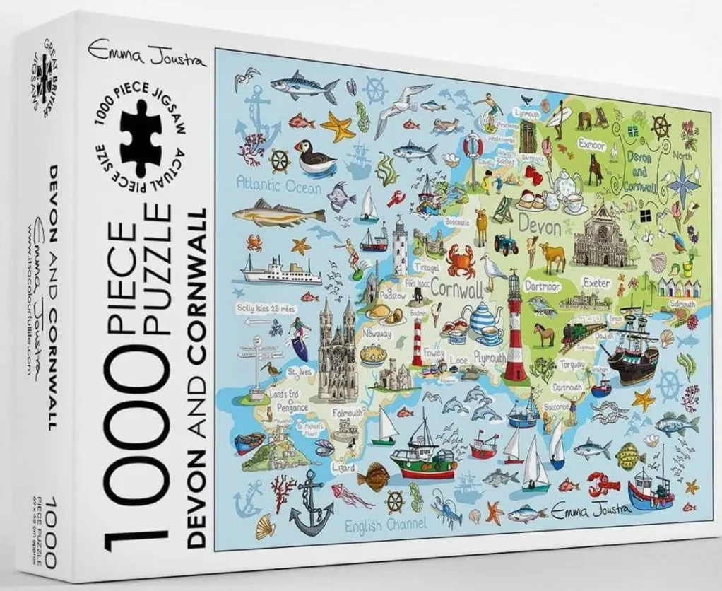 Great British Jigsaws 1000 Pieces*Emma Joustra - Devon And Cornwall - 1000 Piece Jigsaw Puzzle