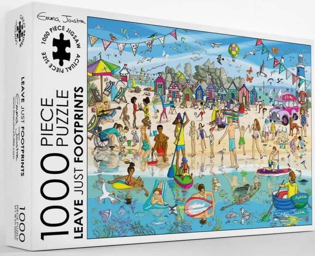 Great British Jigsaws 1000 Pieces*Emma Joustra - Leave Just Footprints - 1000 Piece Jigsaw Puzzle